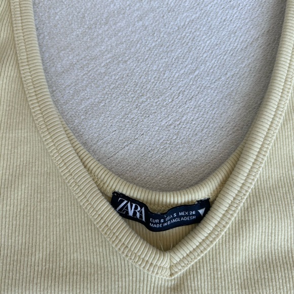 Zara Pastel Yellow Tank Top - Picture 2 of 2